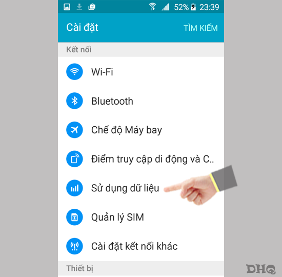 Chọn sử dụng dữ liệu